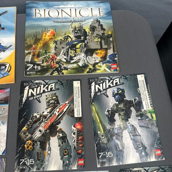 LEGO Instruction Manuals Lot 20 Mixed Racers Bionicle City Star Wars Knights Y2K - Picture 4 of 14